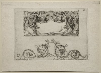 Collection de divers caprices et nouveaux dessins de cartouches et ornements : No 16 - Stefano della Bella