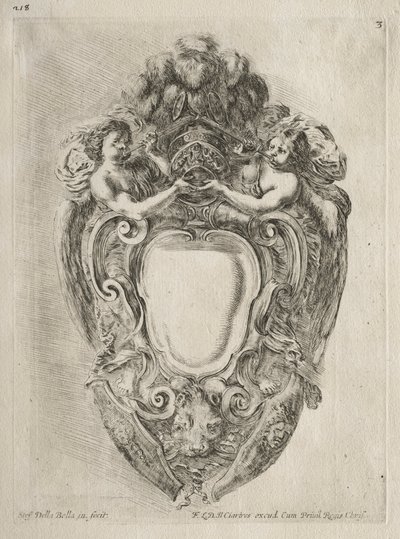 Collection de divers caprices et nouveaux dessins de cartouches et ornements : No. 3 - Stefano della Bella