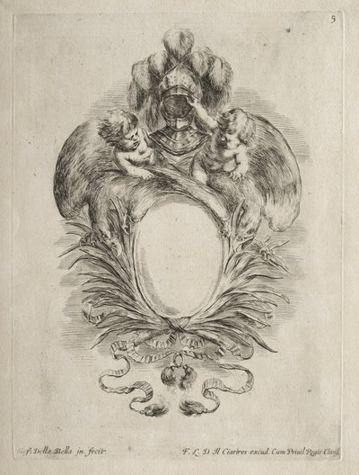 Collection de divers caprices et nouveaux dessins de cartouches et ornements : n° 5 - Stefano della Bella