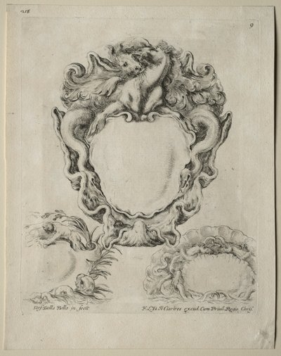 Collection de divers caprices et nouveaux dessins de cartouches et ornements : No. 9 - Stefano della Bella
