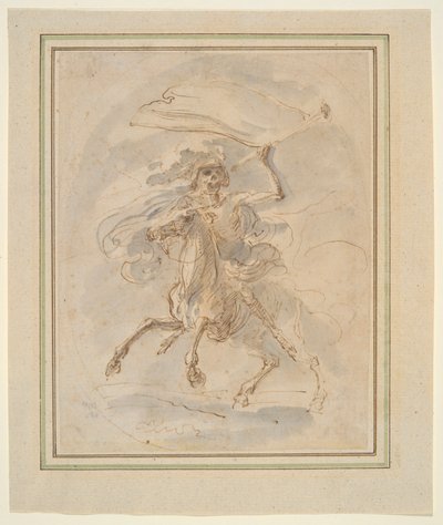 La Mort sur un cheval, étude pour la gravure - Stefano della Bella