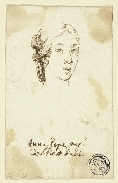 Portrait de femme Tête - Stefano della Bella