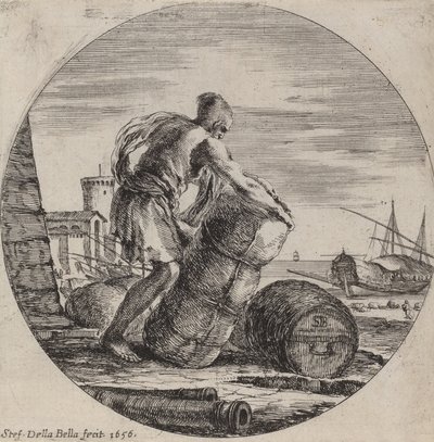 Esclave de galère tirant la cargaison d