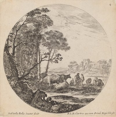 Paysage avec ruines romaines, 1646 - Stefano della Bella