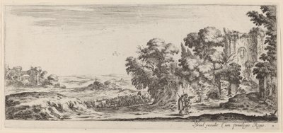 Paysage avec ruines, avant ou en 1647 - Stefano della Bella
