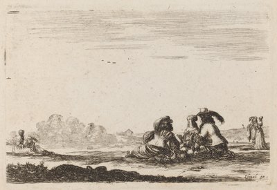 Seigneurs et dames conversant, 1642 - Stefano della Bella