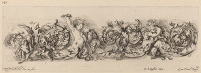 Frise ornementale avec enfants et chiens, probablement 1648 - Stefano della Bella