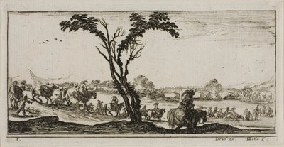 Planche cinq des Dessins de plusieurs mouvements par des soldats - Stefano della Bella