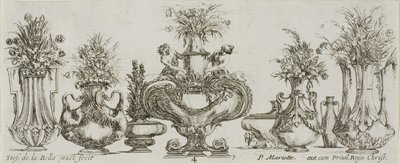 Quatrième planche de la Collection de divers vases - Stefano della Bella