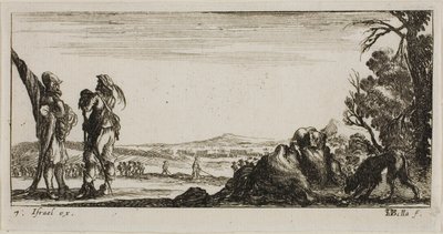 Planche sept des dessins de plusieurs mouvements de soldats - Stefano della Bella