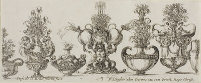 Planche trois de la Collection de divers vases - Stefano della Bella