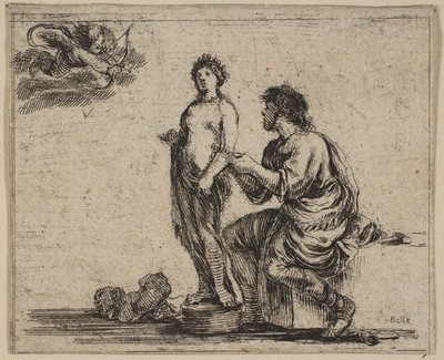 Pygmalion, du Jeu de la Mythologie, 1644 - Stefano della Bella