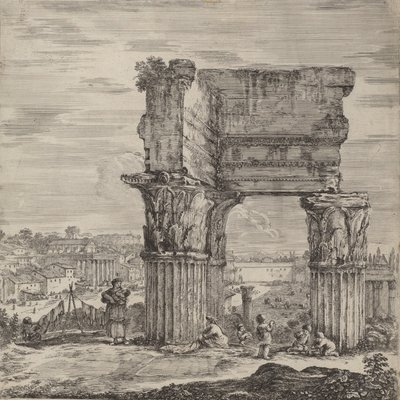 Temple de la Concorde et Forum romain, 1656 - Stefano della Bella