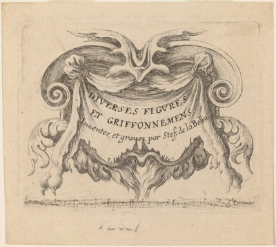 Page de titre pour Diverses figures et griffonnements, 1646 - Stefano della Bella