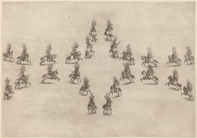 Vingt-quatre cavaliers dans un ovale, 1652 - Stefano della Bella