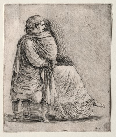 Femme assise sur un tabouret - Stefano della Bella