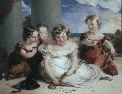 Enfants faisant une guirlande - Stephan Poyntz Denning