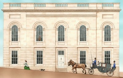 Bibliothèque Armagh Robinson, Armagh, Irlande du Nord : extérieur en 1852 - Stephen Conlin