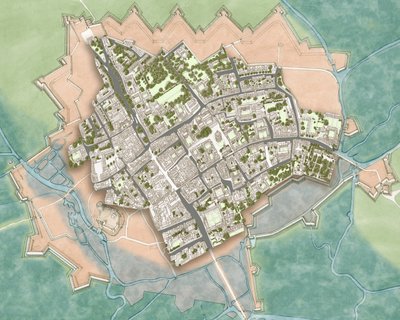 Oxford moderne sur les défenses de la guerre civile, vers 1644-1646 - Stephen Conlin