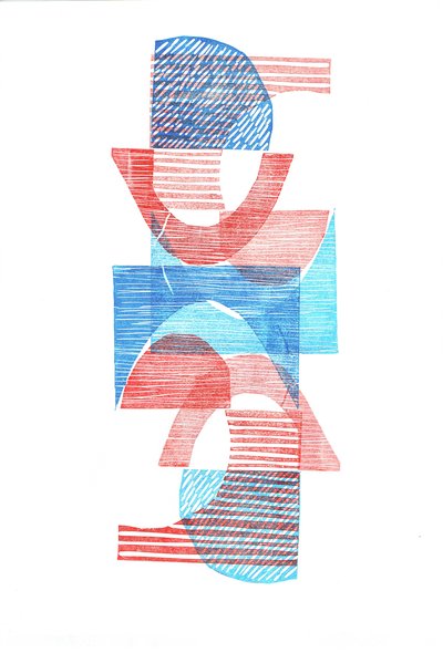 1961 VI, 2016 (linocut print on paper) - Stephen Dow
