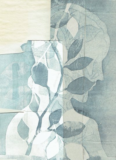 La Foret II, 2016 (monoprint  collage) - Stephen Dow