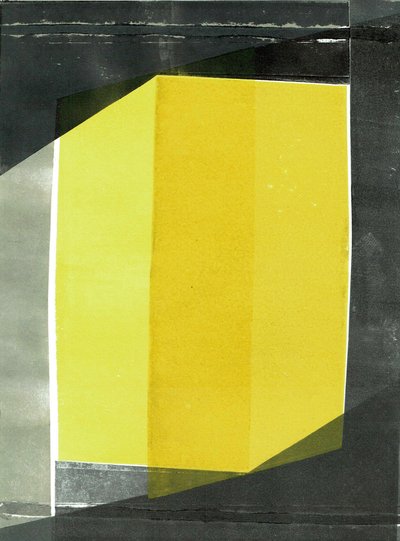 Oblique I, 2020, monoprint on paper - Stephen Dow