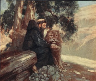 Saint Jérôme et le lion, illustration de 