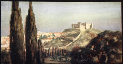Spoletto, le lieu de naissance de Saint Benoît, illustration de 