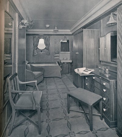 Appartements en première classe à bord du S.S. Empress of Britain, 1931 - Stewart Bale Limited