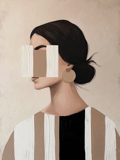 Portrait abstrait chic - Studio Palette