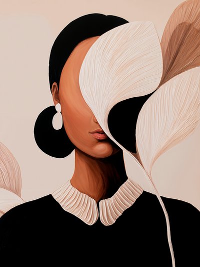 Portrait abstrait élégant - Studio Palette