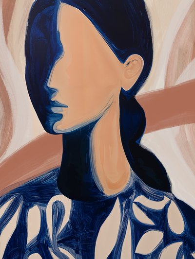 Élégant profil bleu - Studio Palette