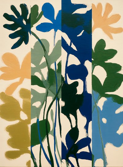 Motifs floraux en blocs de couleur - Studio Palette