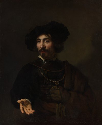 Homme avec une gorgerette en acier - Style of Rembrandt