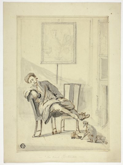 Le sportif fatigué - Style of William Hogarth