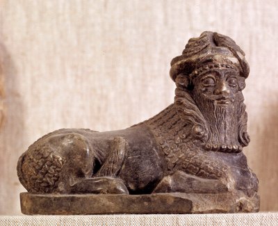 Antiquité orientale : taureau androcephale. Statuette en bronze et argent. Période sumérienne. De Sumer. Paris, Musée du Louvre - Sumerian Sumerian