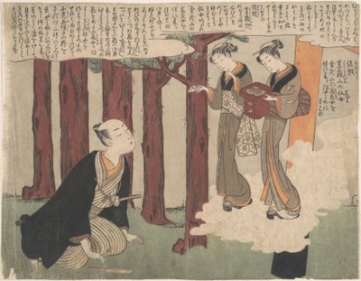 Première planche du Shunga : Les délicieuses aventures amoureuses de Maneyemon - Suzuki Harunobu