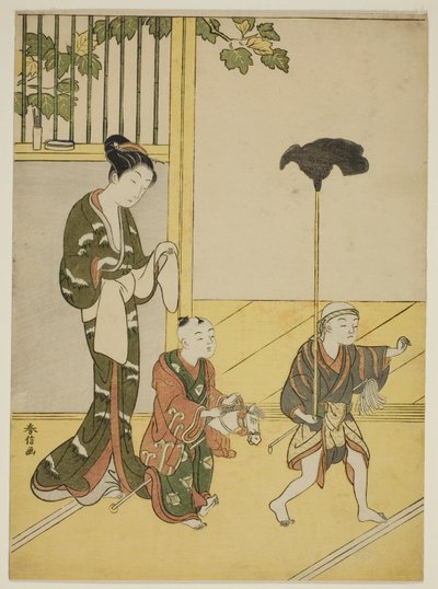Jouer à la procession du Daimyo - Suzuki Harunobu