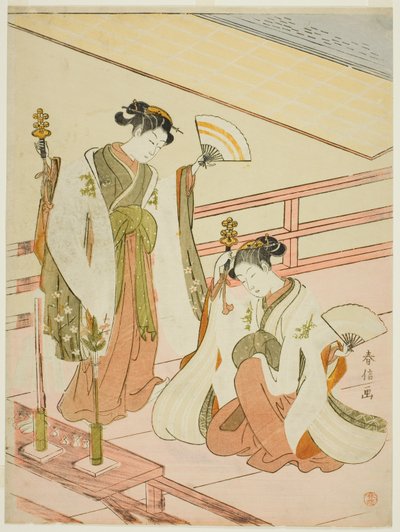 La Danse des prêtresses Ohatsu et Onami - Suzuki Harunobu