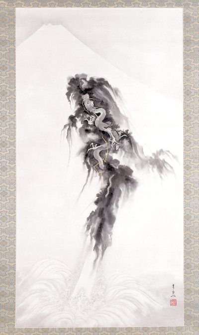 Dragon montant et Mont Fuji - Suzuki Kiitsu
