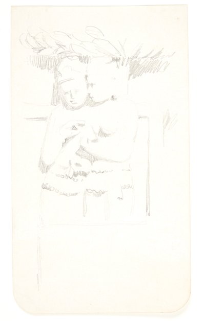 Groupe avec deux figures. Feuille d