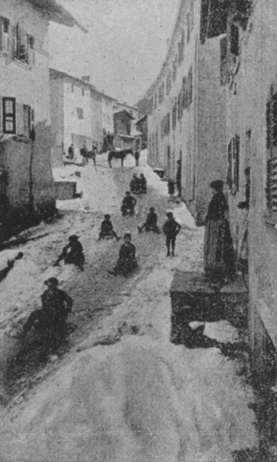 Rue à Liddes en hiver, Route du Grand Saint-Bernard - Swiss Photographer