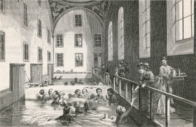 Dans les bains de gypse chaud de Loèche (Valais) - Swiss School