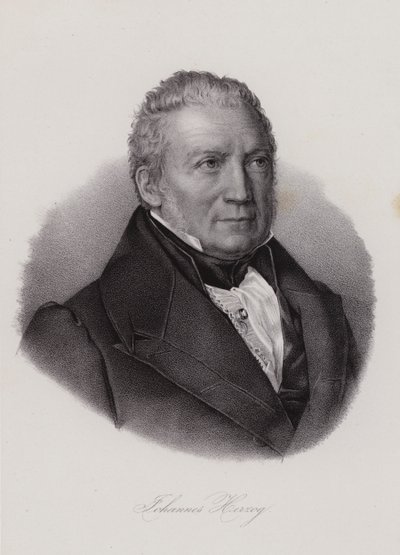 Johannes Herzog Von Effingen, politicien et entrepreneur suisse (gravure) - Swiss School