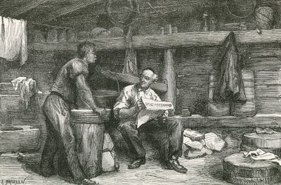 Scène dans une Cabane de Fabrication de Fromage - Swiss School
