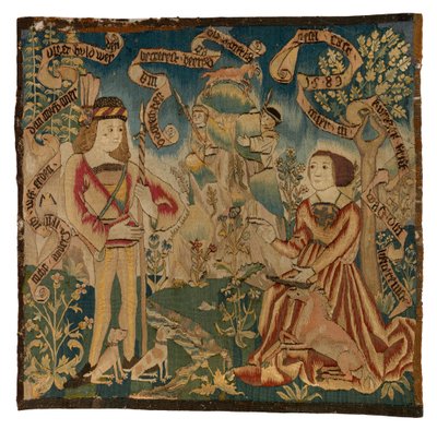 Panneau de tapisserie représentant la Chasse à la Licorne, fabriqué en Suisse ou dans le Haut-Rhin - Swiss School