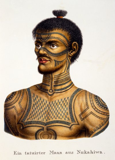 Homme tatoué de Nukahiwa, de l