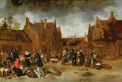 Un marché en hiver, 1653 - Sybrandt van Beest