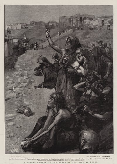 Un chœur lugubre sur les rives du Nil à Louxor - Sydney Prior Hall