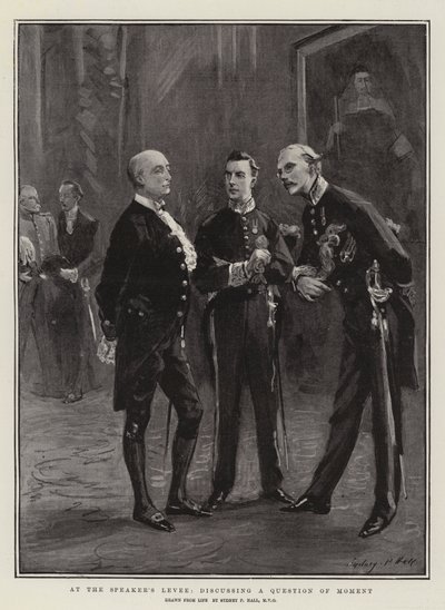À la réception du président, discutant une question importante - Sydney Prior Hall